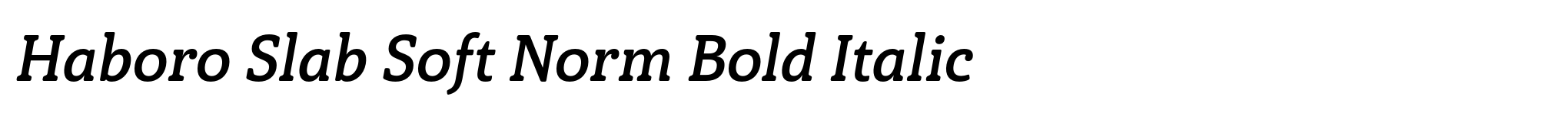 Haboro Slab Soft Norm Bold Italic image