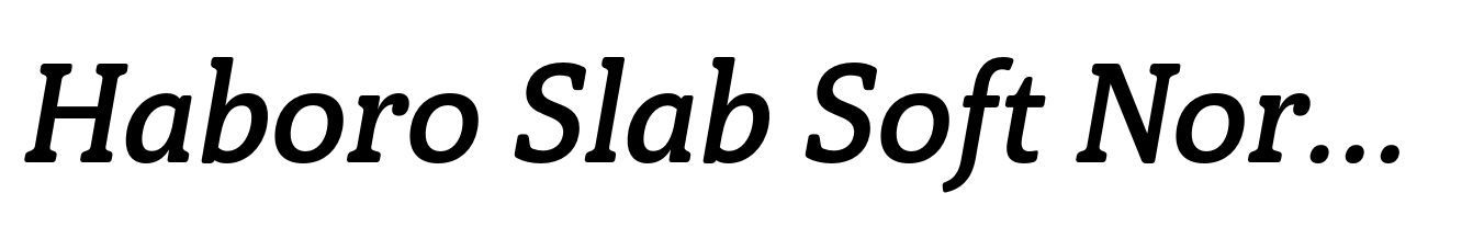 Haboro Slab Soft Norm Bold Italic