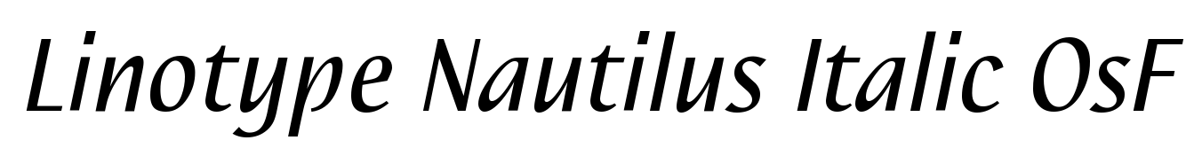 Linotype Nautilus Italic OsF