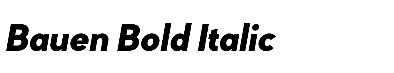 Bauen Bold Italic