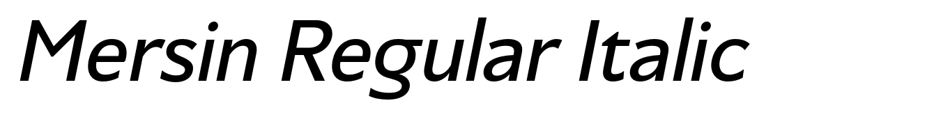 Mersin Regular Italic