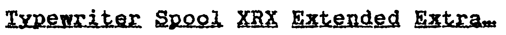 Typewriter Spool XRX Extended Extra Bold Italic image