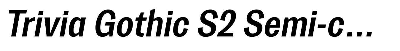 Trivia Gothic S2 Semi-cond Bold Italic