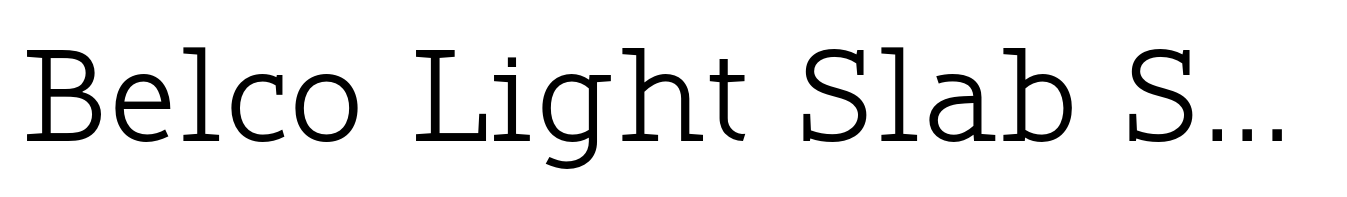 Belco Light Slab Serif