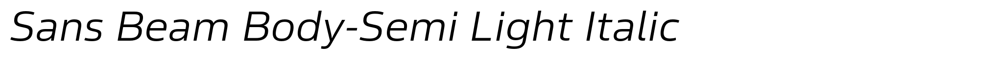 Sans Beam Body-Semi Light Italic image