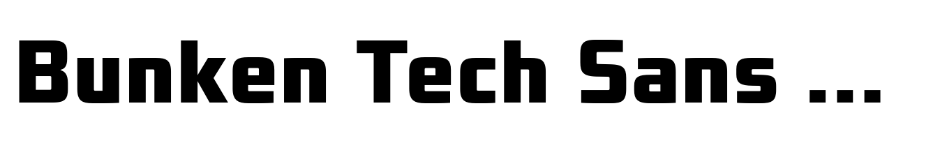 Bunken Tech Sans Pro Extrabold