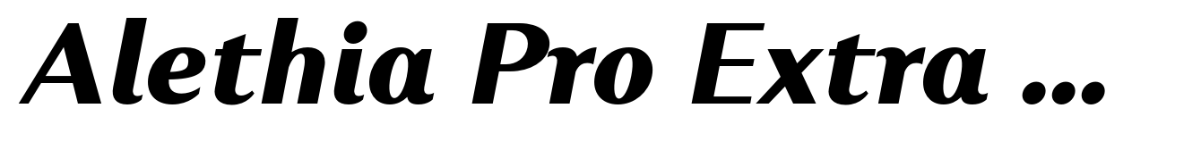 Alethia Pro Extra Bold Italic
