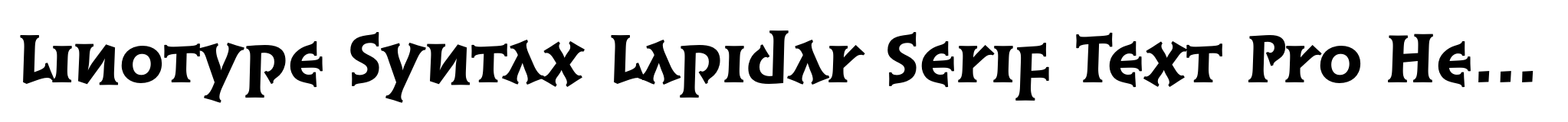Linotype Syntax Lapidar Serif Text Pro Heavy image
