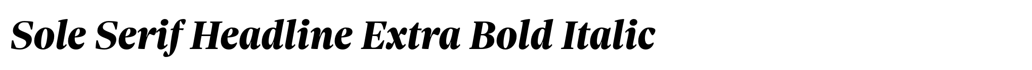 Sole Serif Headline Extra Bold Italic image