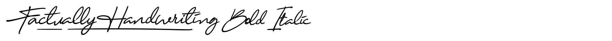Factually Handwriting Bold Italic image