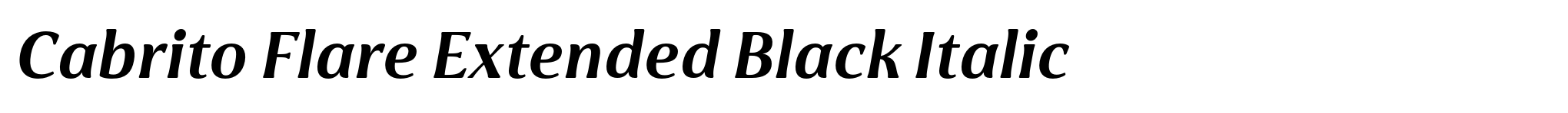 Cabrito Flare Extended Black Italic image