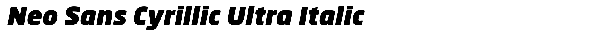 Neo Sans Cyrillic Ultra Italic image