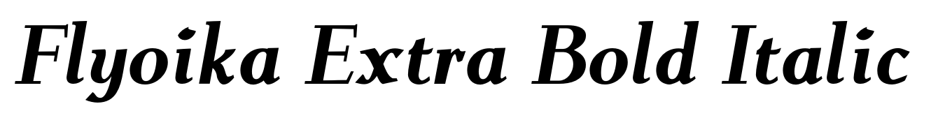 Flyoika Extra Bold Italic