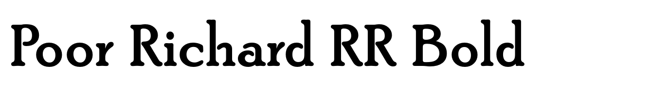 Poor Richard RR Bold