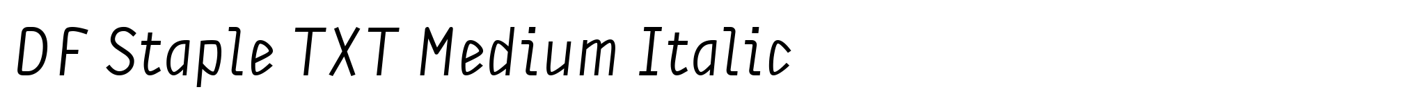 DF Staple TXT Medium Italic image