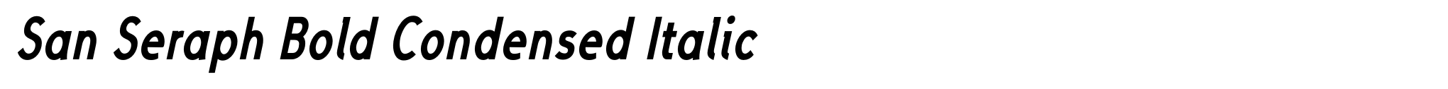 San Seraph Bold Condensed Italic image