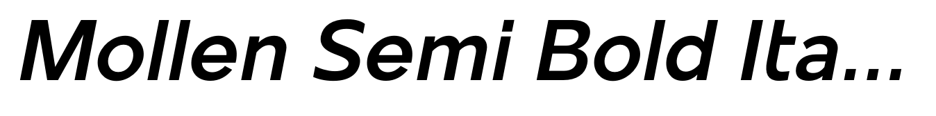 Mollen Semi Bold Italic