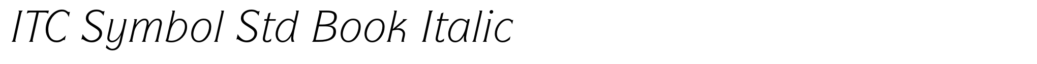 ITC Symbol Std Book Italic image