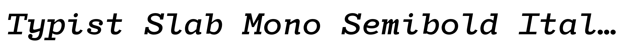 Typist Slab Mono Semibold Italic image