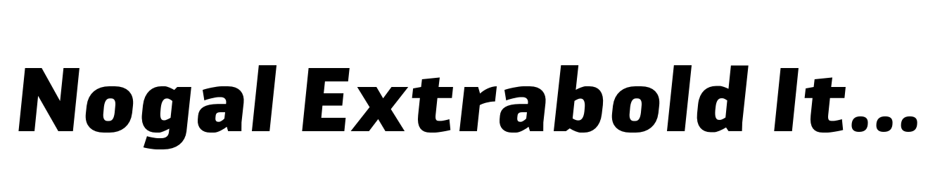 Nogal Extrabold Italic