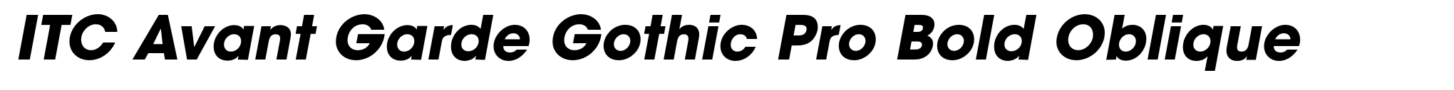ITC Avant Garde Gothic Pro Bold Oblique image