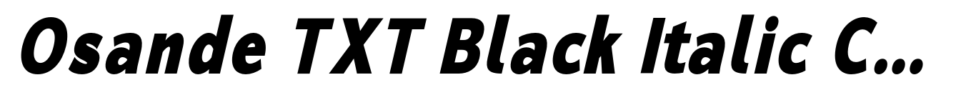Osande TXT Black Italic Condensed
