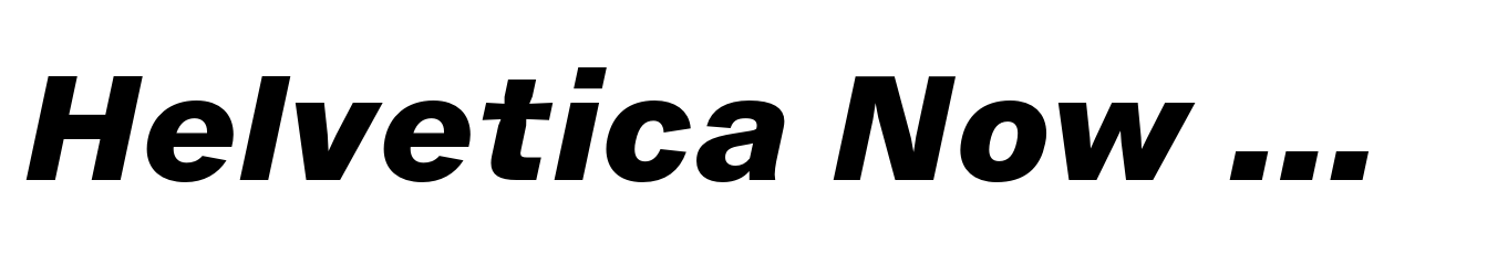 Helvetica Now Pro Micro ExtraBold Italic