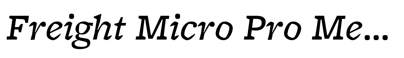 Freight Micro Pro Medium Italic