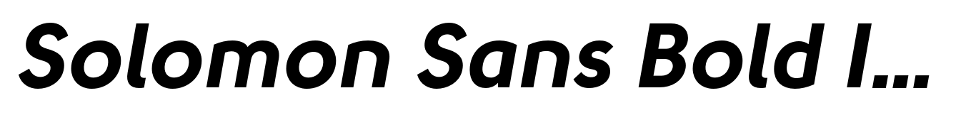 Solomon Sans Bold Italic