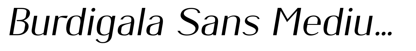 Burdigala Sans Medium Semi Expanded Italic