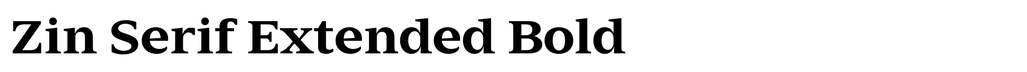 Zin Serif Extended Bold image