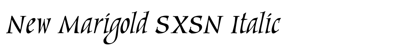 New Marigold SXSN Italic