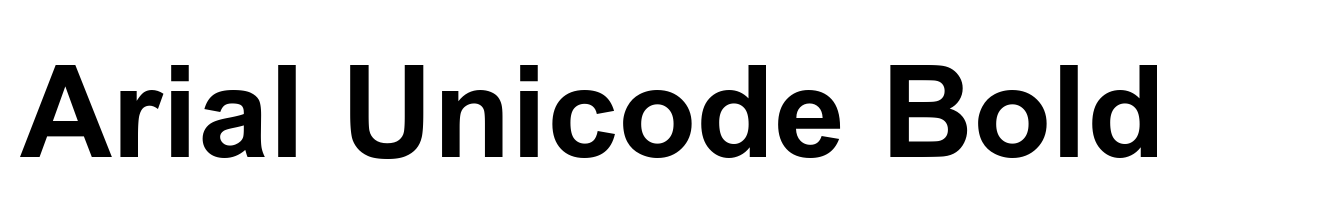 Arial Unicode Bold