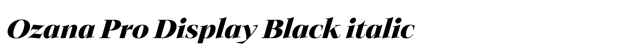 Ozana Pro Display Black italic image