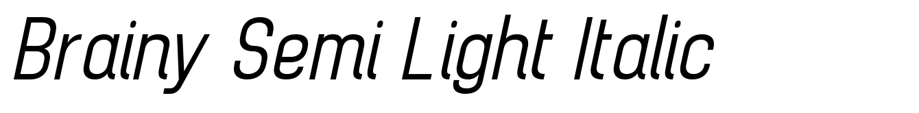 Brainy Semi Light Italic