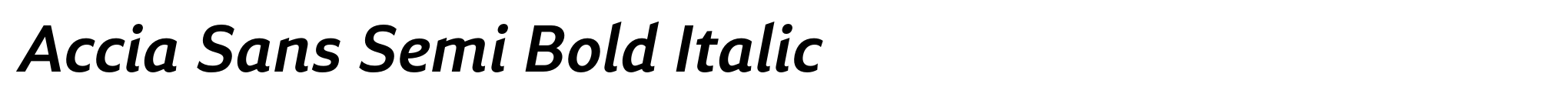 Accia Sans Semi Bold Italic image