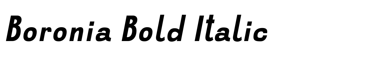 Boronia Bold Italic