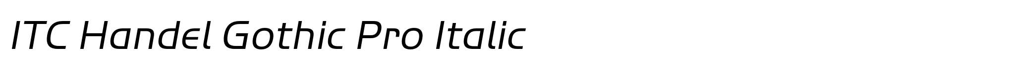 ITC Handel Gothic Pro Italic image