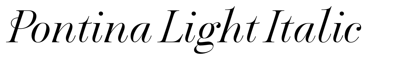 Pontina Light Italic