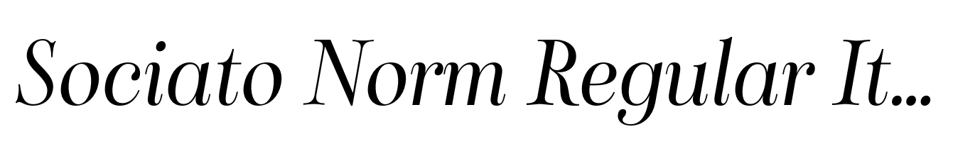 Sociato Norm Regular Italic