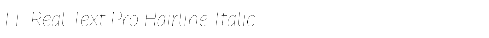 FF Real Text Pro Hairline Italic image