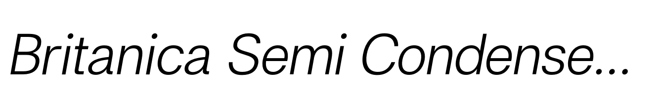 Britanica Semi Condensed Italic