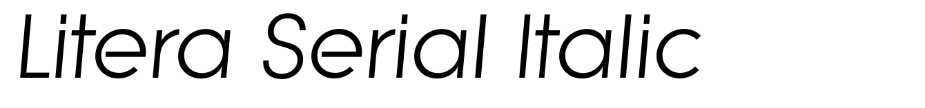 Litera Serial Italic