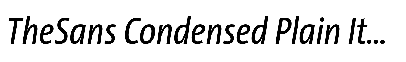 TheSans Condensed Plain Italic