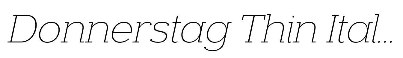 Donnerstag Thin Italic