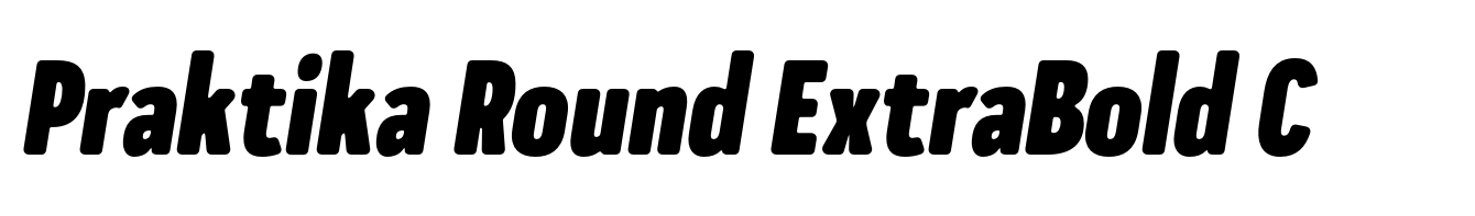 Praktika Round ExtraBold Condensed Italic