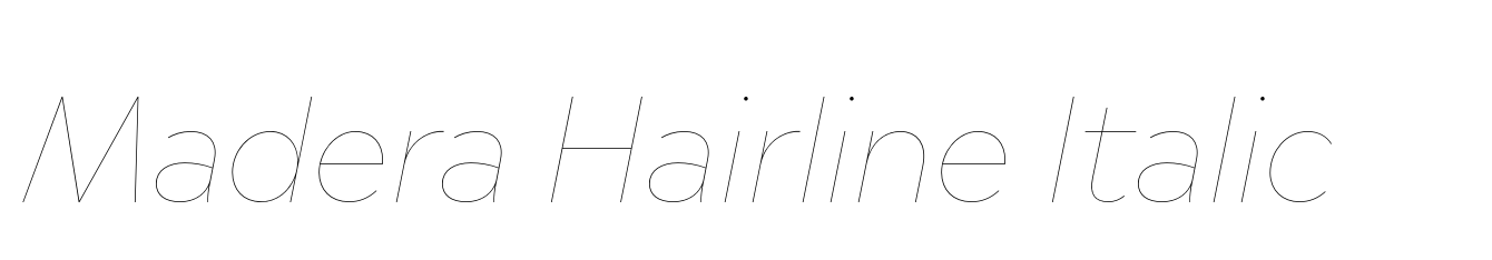 Madera Hairline Italic