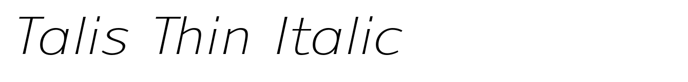 Talis Thin Italic