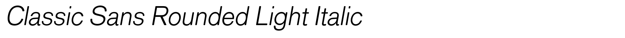 Classic Sans Rounded Light Italic image
