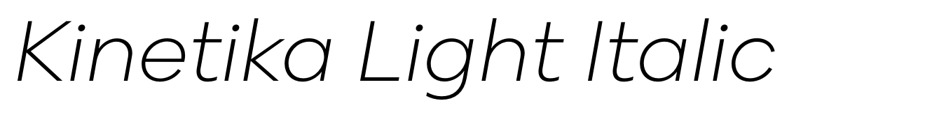 Kinetika Light Italic